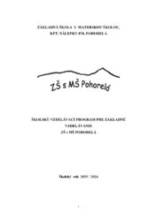 Školský vzdelávací program 1.ročník_Nové kurikulum